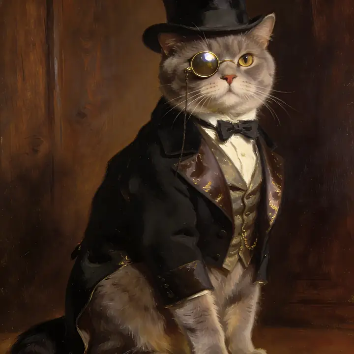 Custom royal cat portrait gift idea