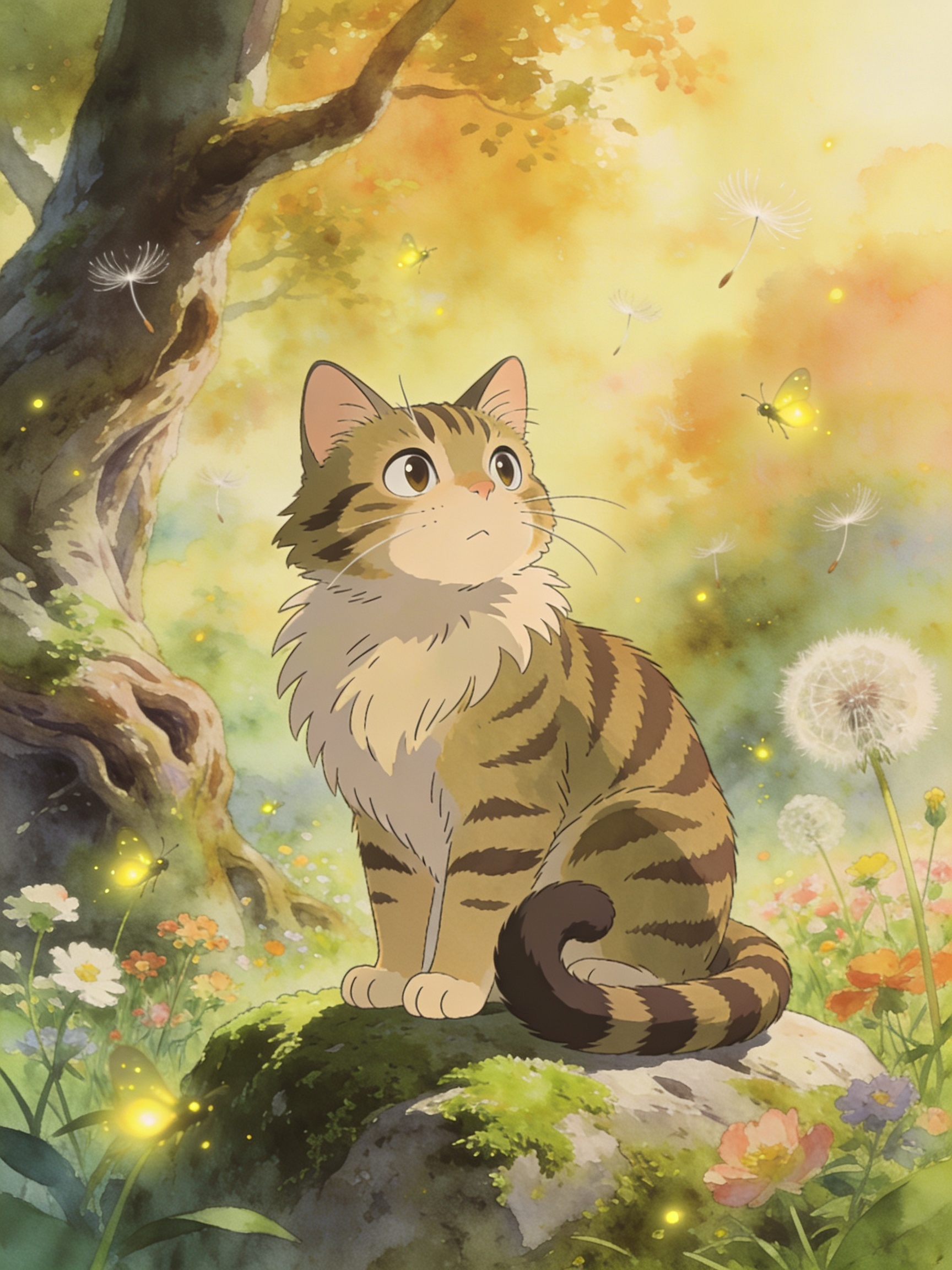 Studio Ghibli pet portrait style example