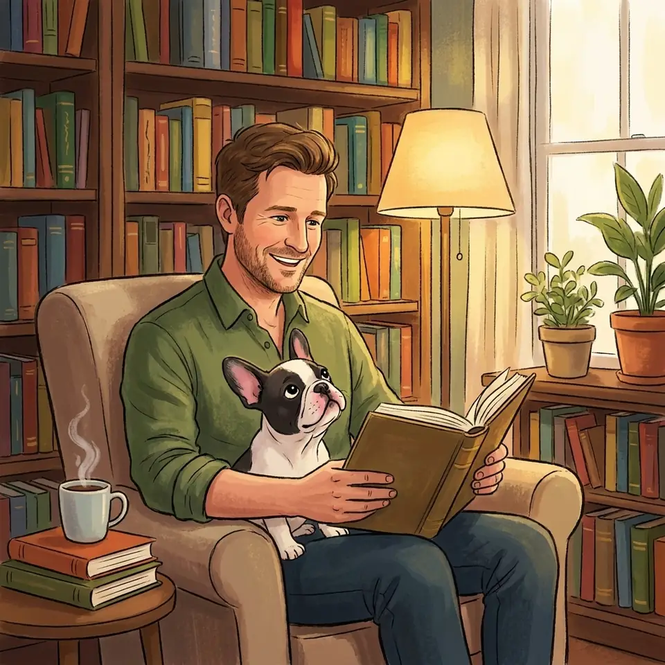 Storybook Dad human and pet portrait style preview