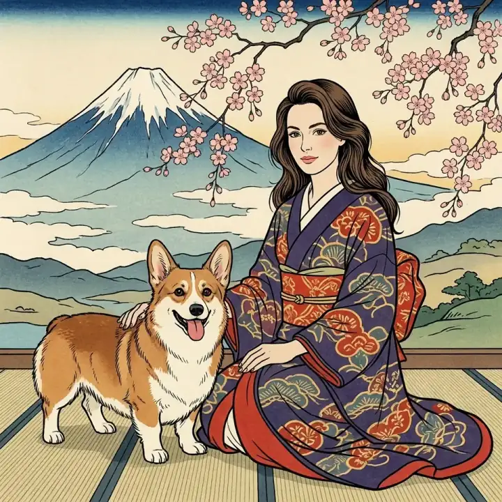 Ukiyo-e human and pet portrait style preview