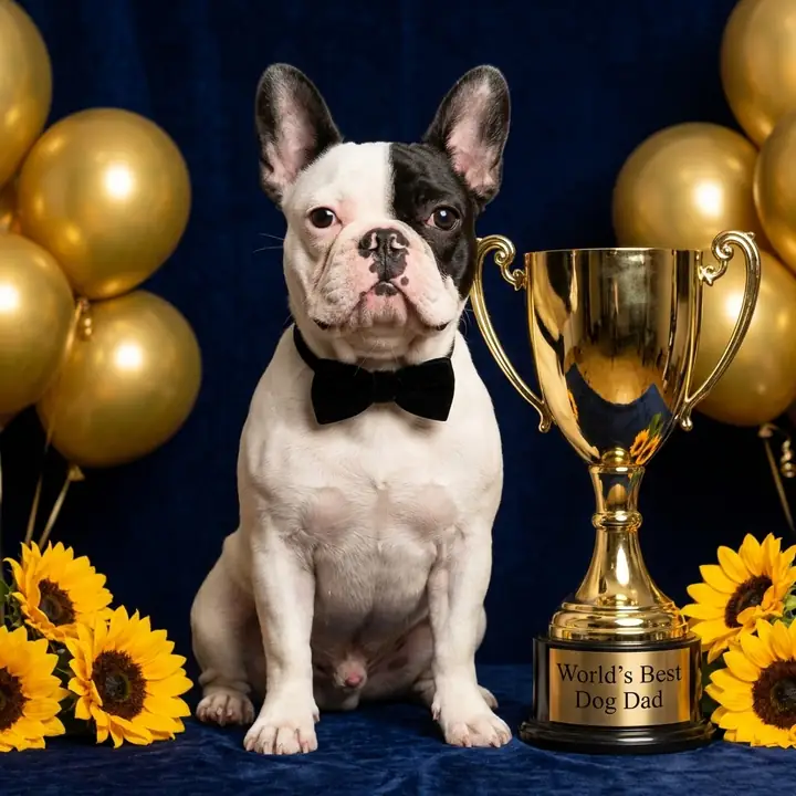 Trophy dog portrait example